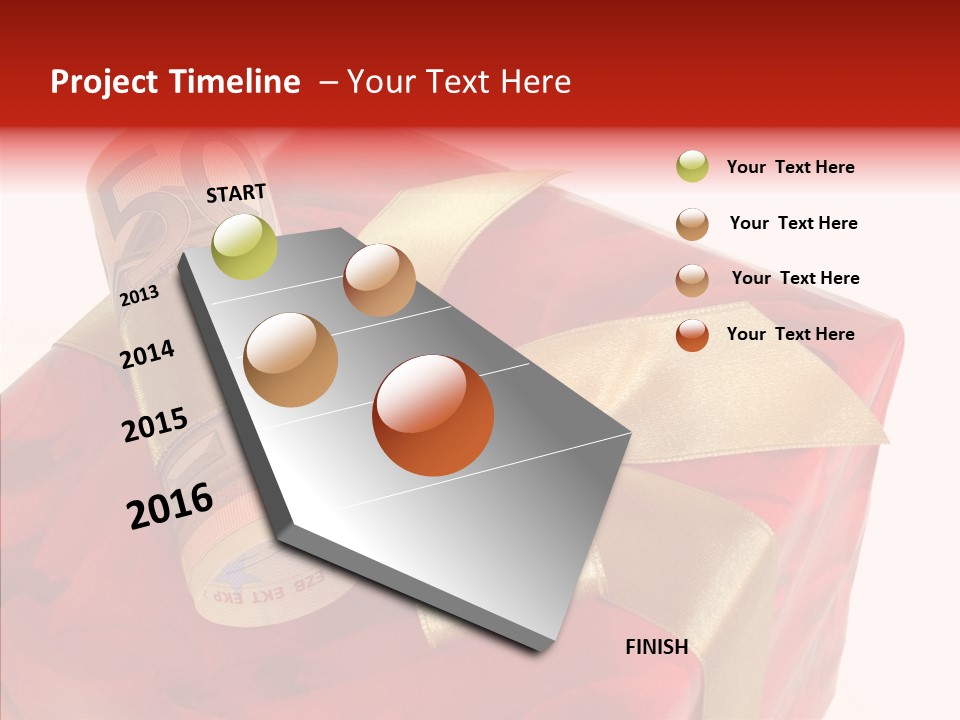 Dekoration Weihnachtsgeschenk Fest PowerPoint Template
