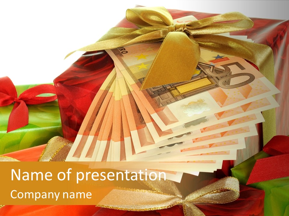 Geldschein Handel Zinsen PowerPoint Template