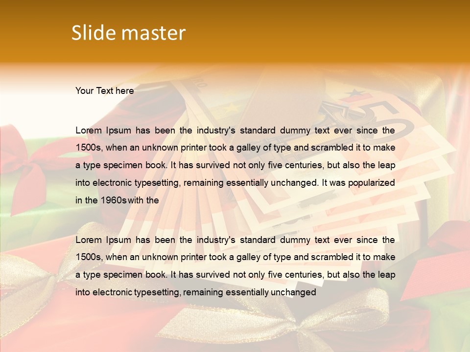 Geldschein Handel Zinsen PowerPoint Template