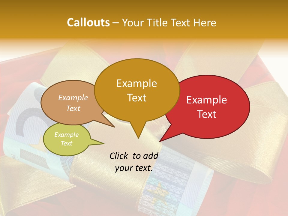 Weihnachten Schleife Freundschaft PowerPoint Template