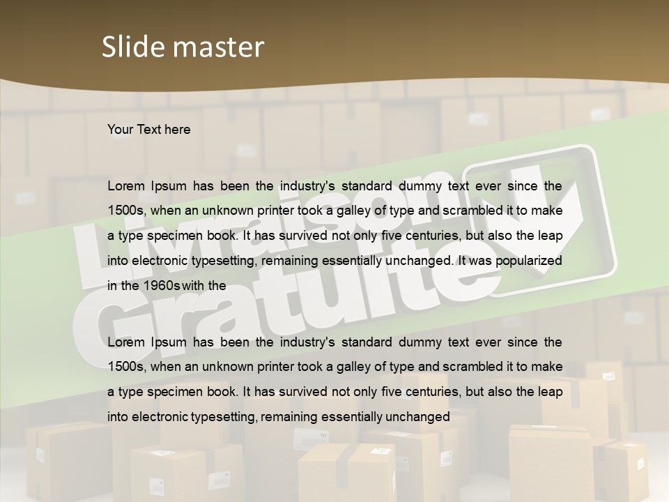 Shop Send Icon PowerPoint Template