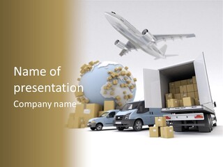 Worldwide Box Transport PowerPoint Template