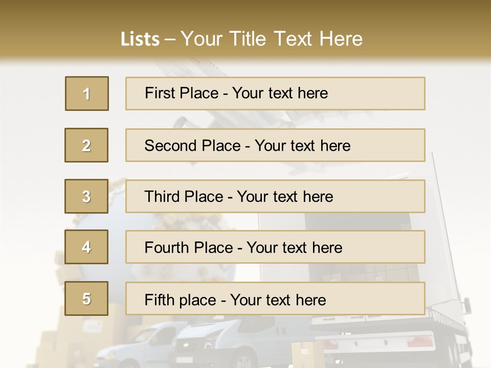 Worldwide Box Transport PowerPoint Template