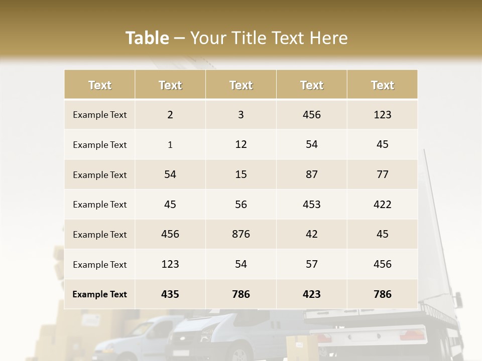 Worldwide Box Transport PowerPoint Template