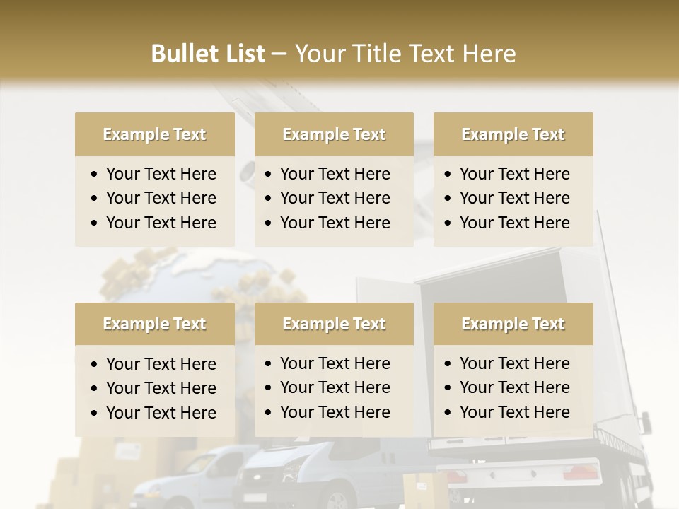 Worldwide Box Transport PowerPoint Template