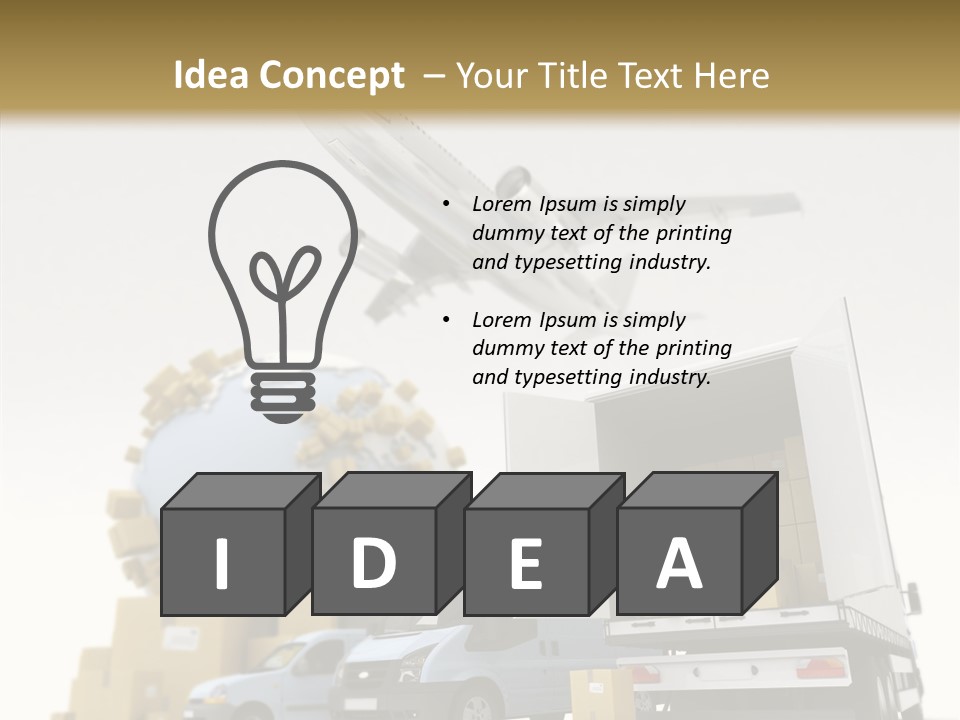 Worldwide Box Transport PowerPoint Template