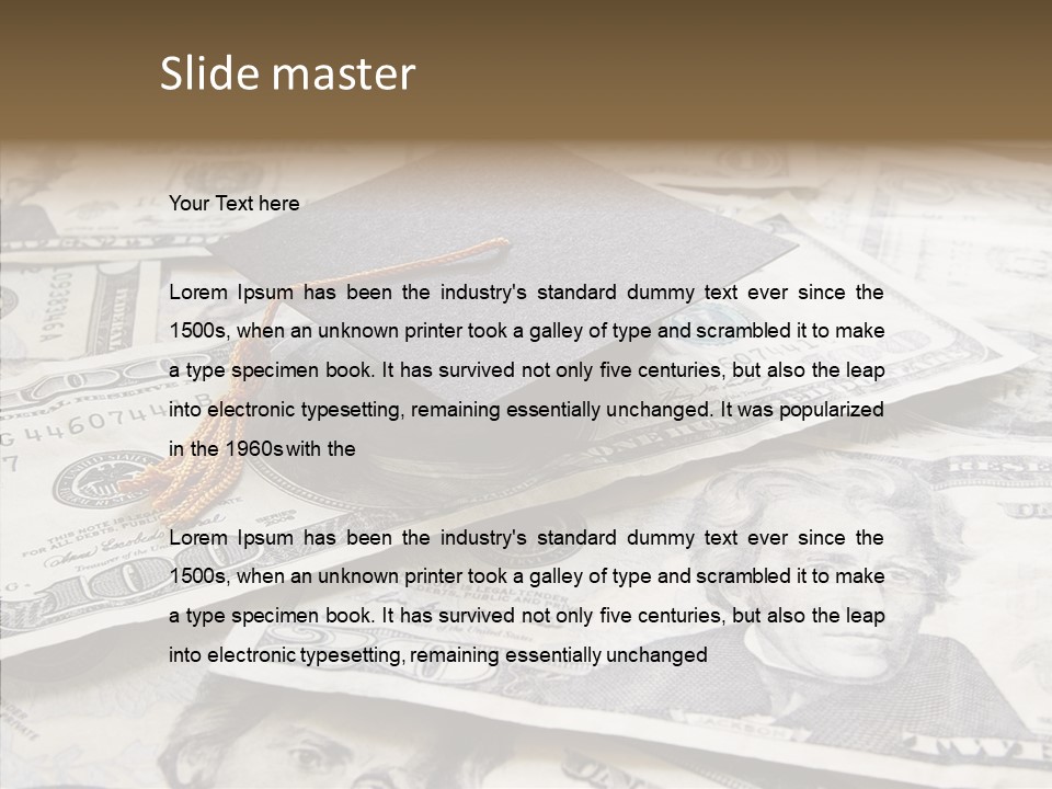 Graduate Pay University PowerPoint Template