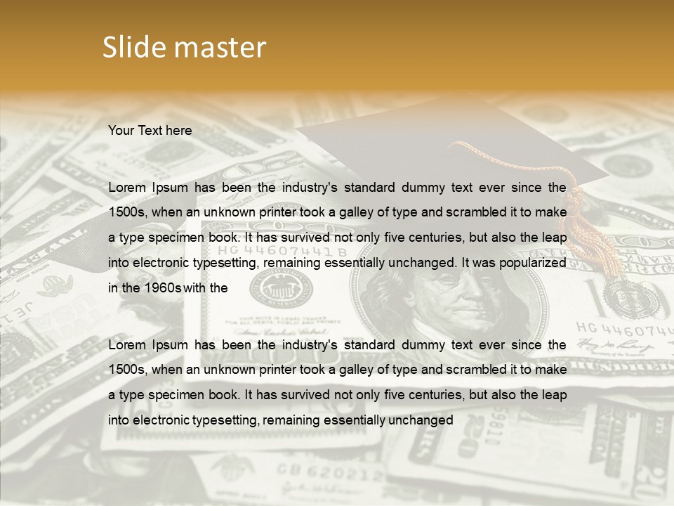 Money University Graduate PowerPoint Template