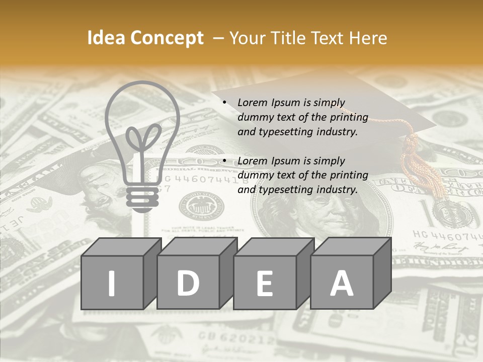 Money University Graduate PowerPoint Template