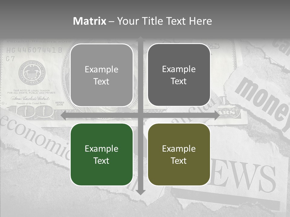 News Stress Economic PowerPoint Template