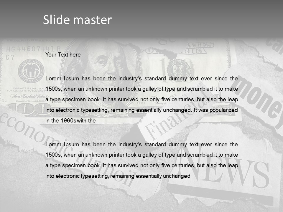 News Stress Economic PowerPoint Template