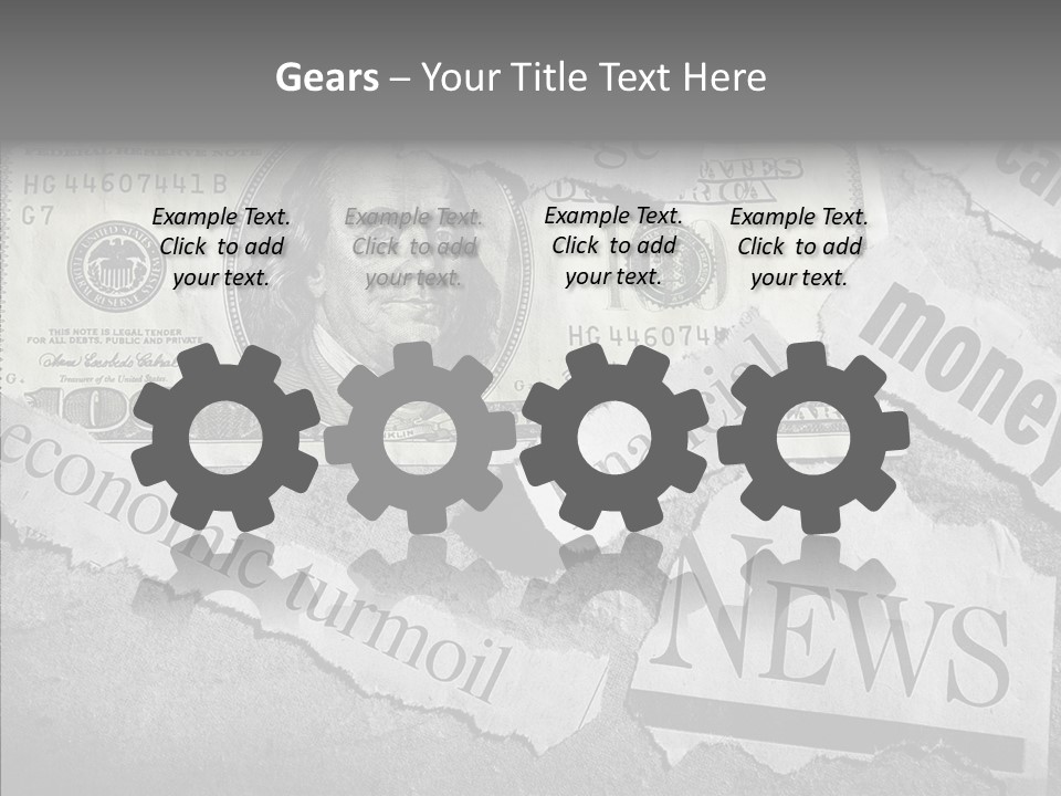 News Stress Economic PowerPoint Template