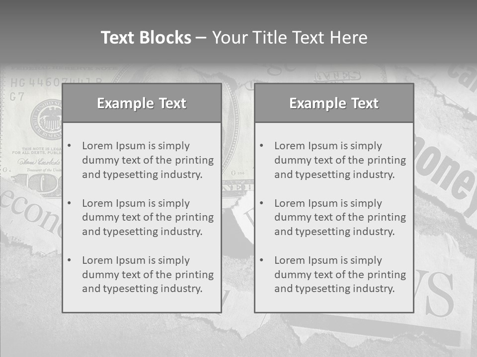 News Stress Economic PowerPoint Template