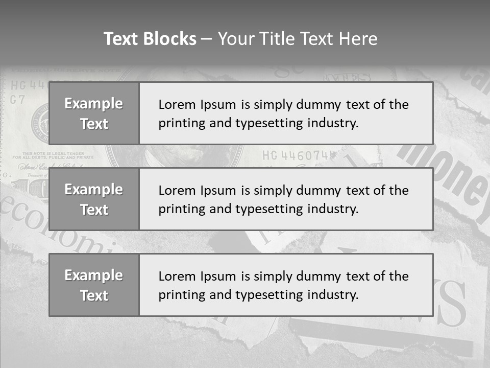 News Stress Economic PowerPoint Template