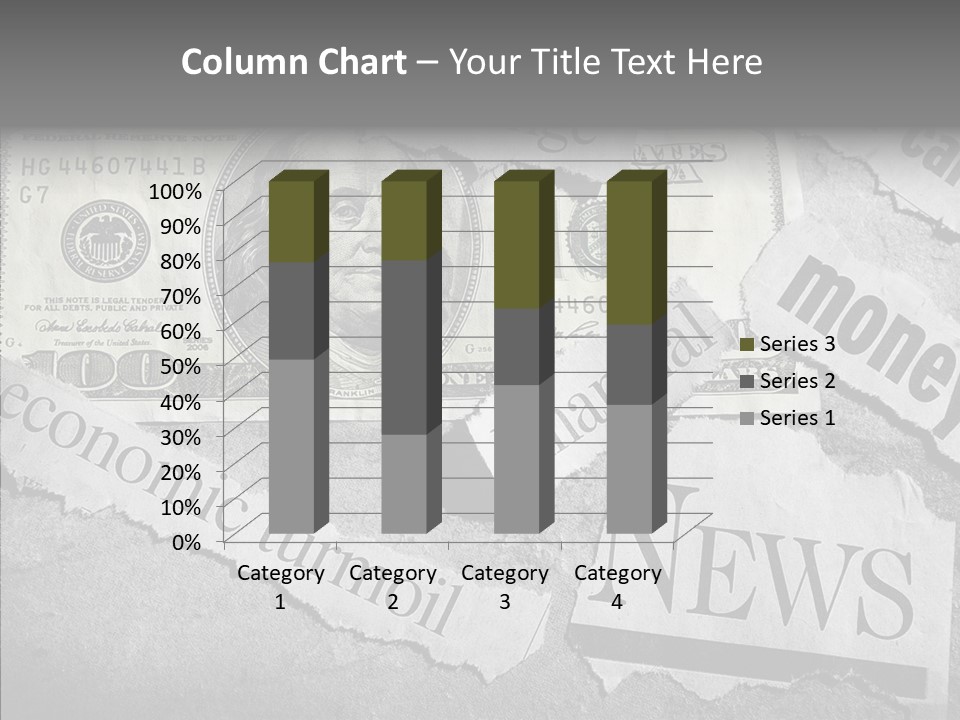 News Stress Economic PowerPoint Template
