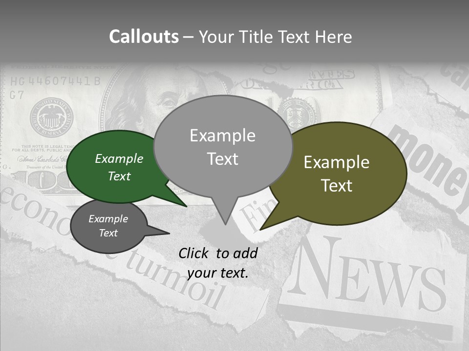 News Stress Economic PowerPoint Template