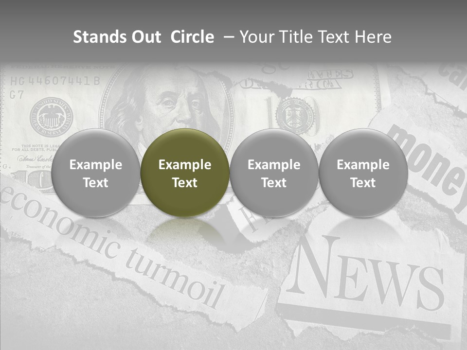 News Stress Economic PowerPoint Template