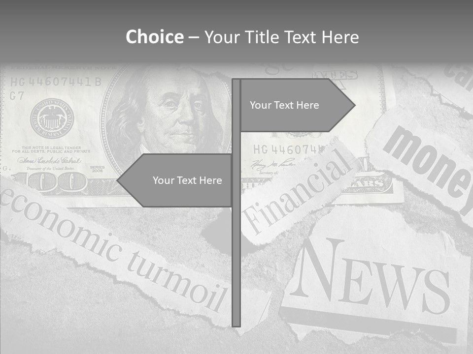 News Stress Economic PowerPoint Template