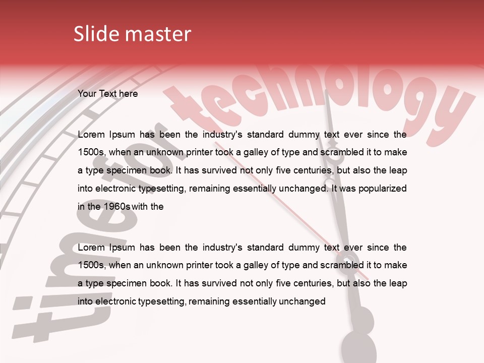 Clock Train Computers PowerPoint Template