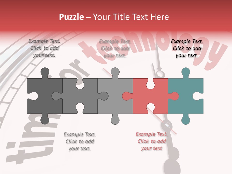 Clock Train Computers PowerPoint Template