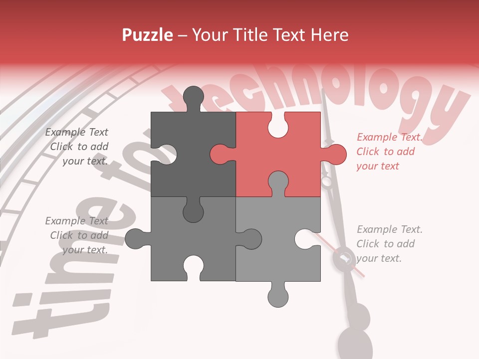 Clock Train Computers PowerPoint Template