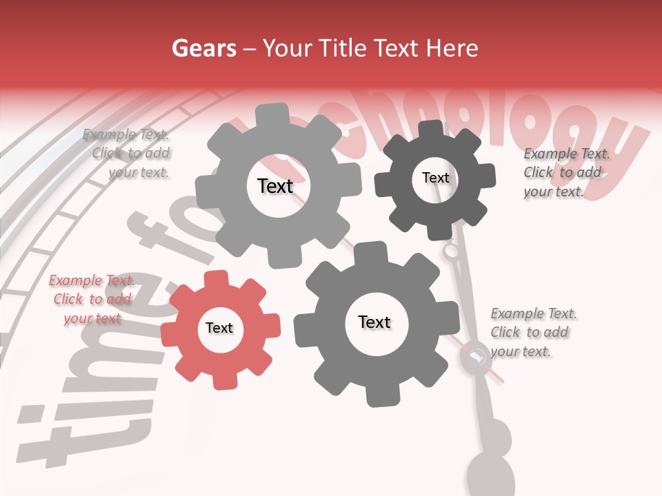 Clock Train Computers PowerPoint Template