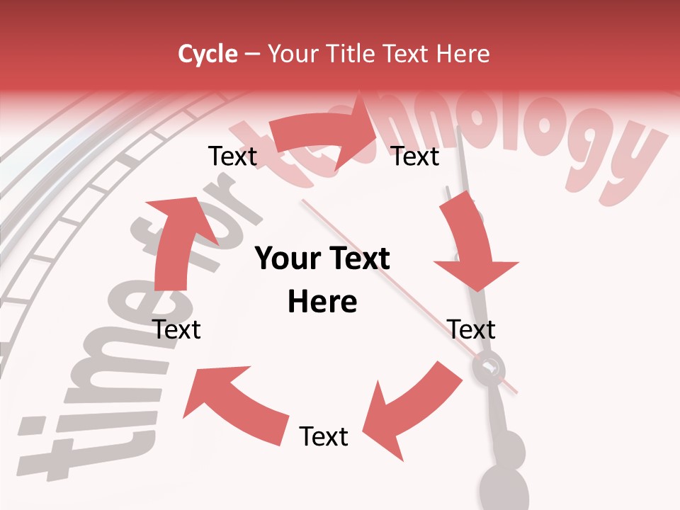 Clock Train Computers PowerPoint Template