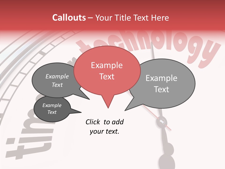 Clock Train Computers PowerPoint Template