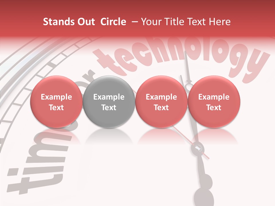 Clock Train Computers PowerPoint Template