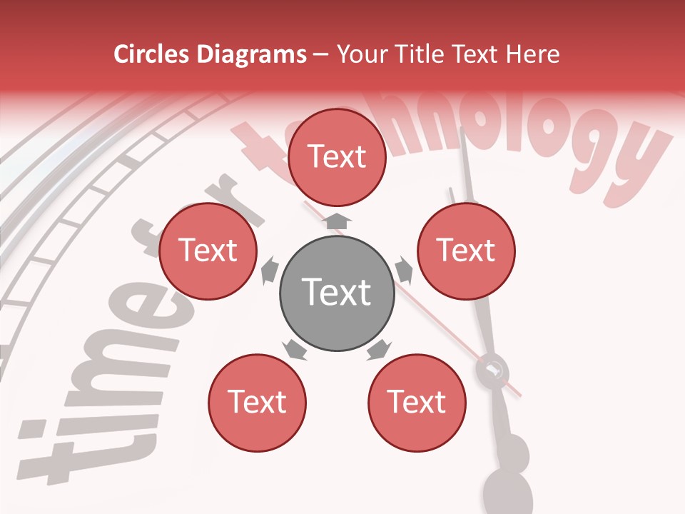 Clock Train Computers PowerPoint Template