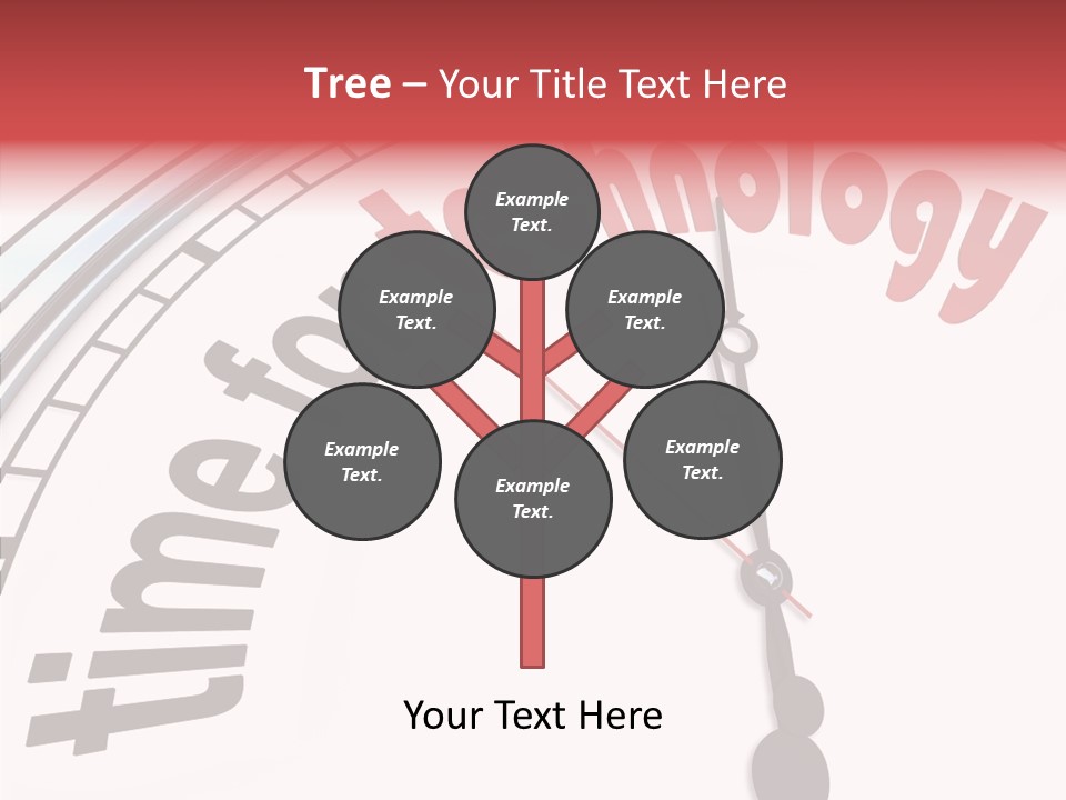 Clock Train Computers PowerPoint Template