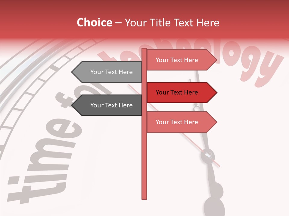 Clock Train Computers PowerPoint Template