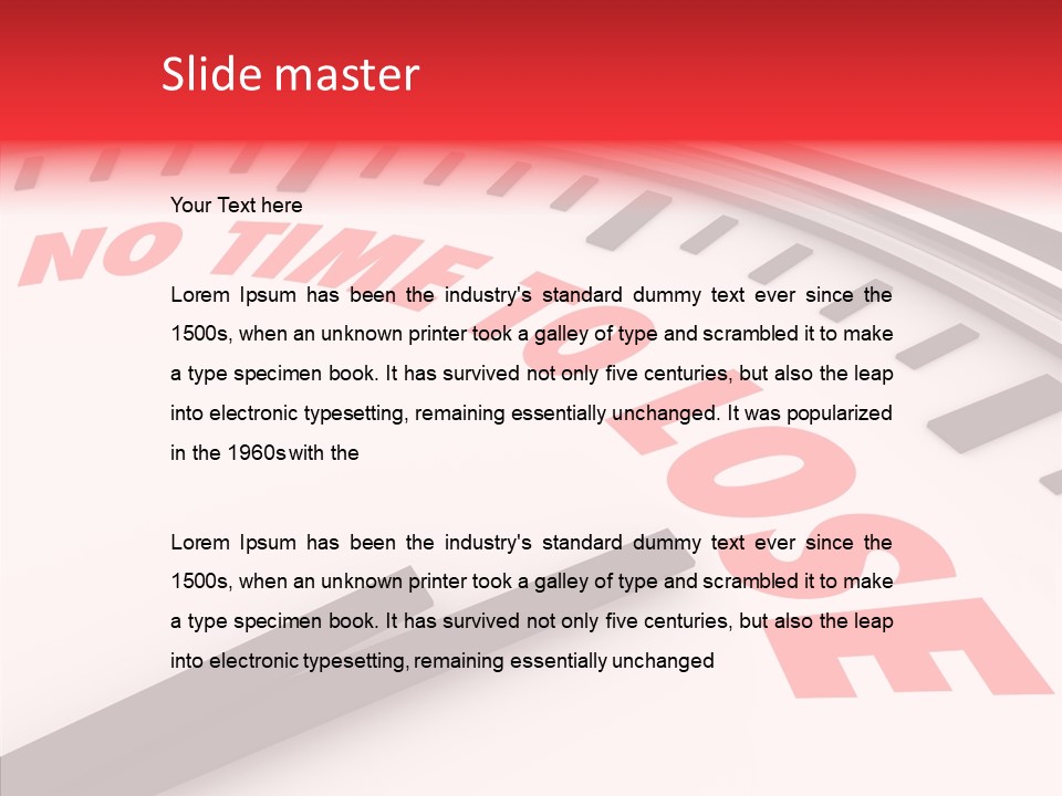 Cliche Hurry Losing PowerPoint Template