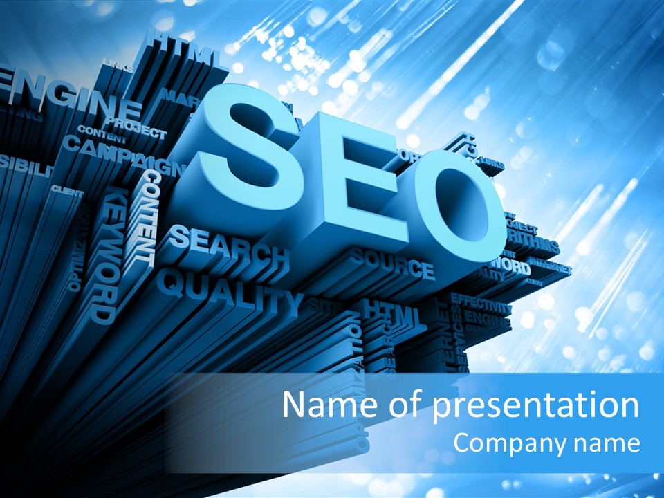 Seo Technology Engine PowerPoint Template