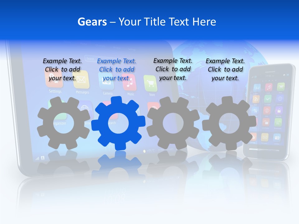 Touchscreen Screen Social PowerPoint Template