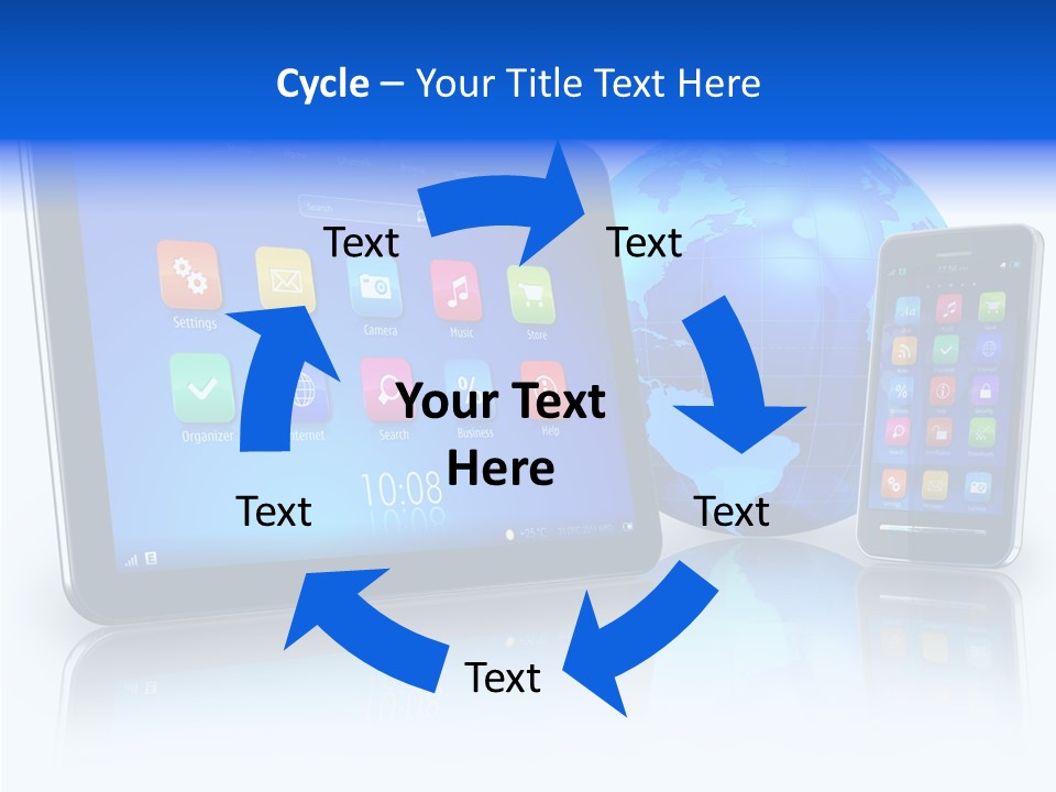 Touchscreen Screen Social PowerPoint Template