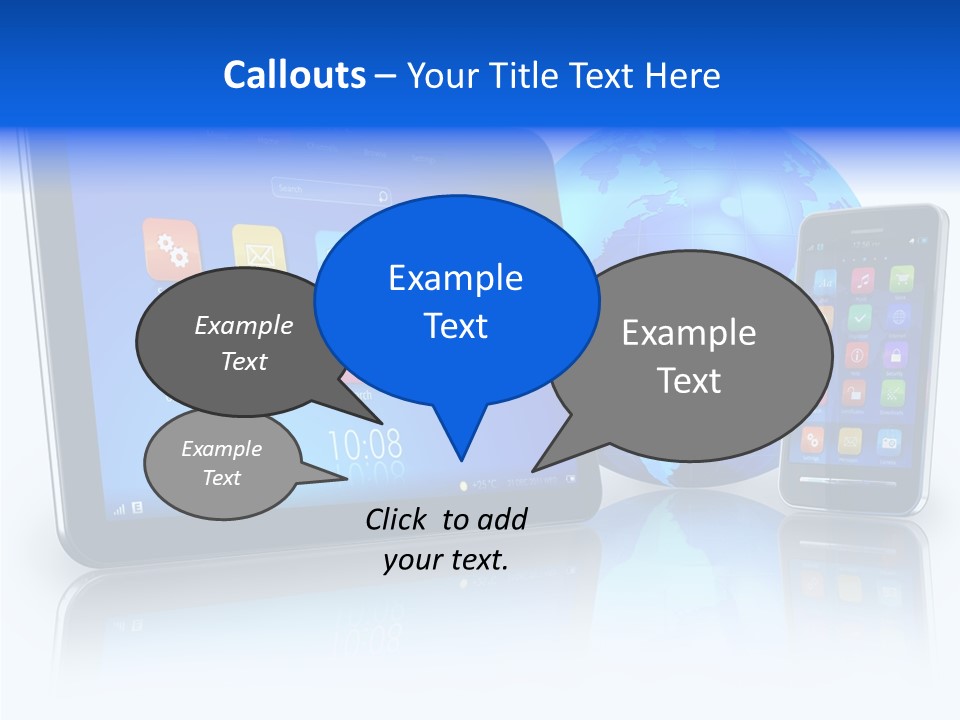 Touchscreen Screen Social PowerPoint Template