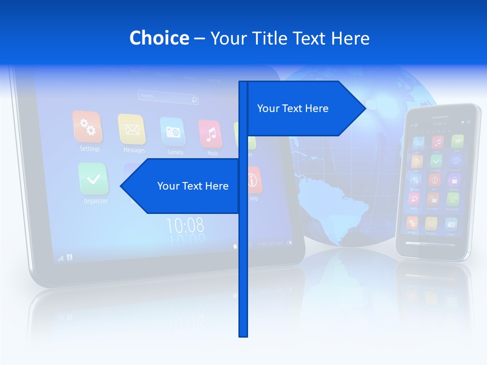 Touchscreen Screen Social PowerPoint Template
