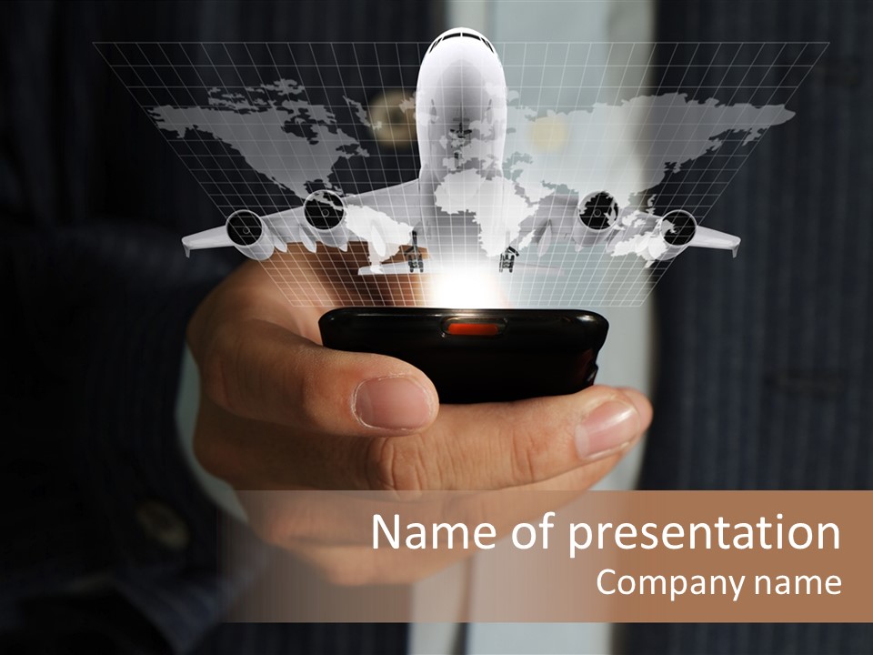 Airplane Mobile Aircraft PowerPoint Template