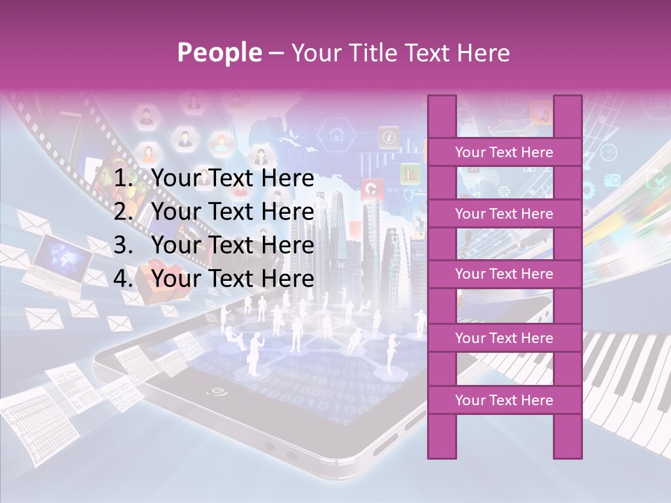 Business Worldwide Database PowerPoint Template