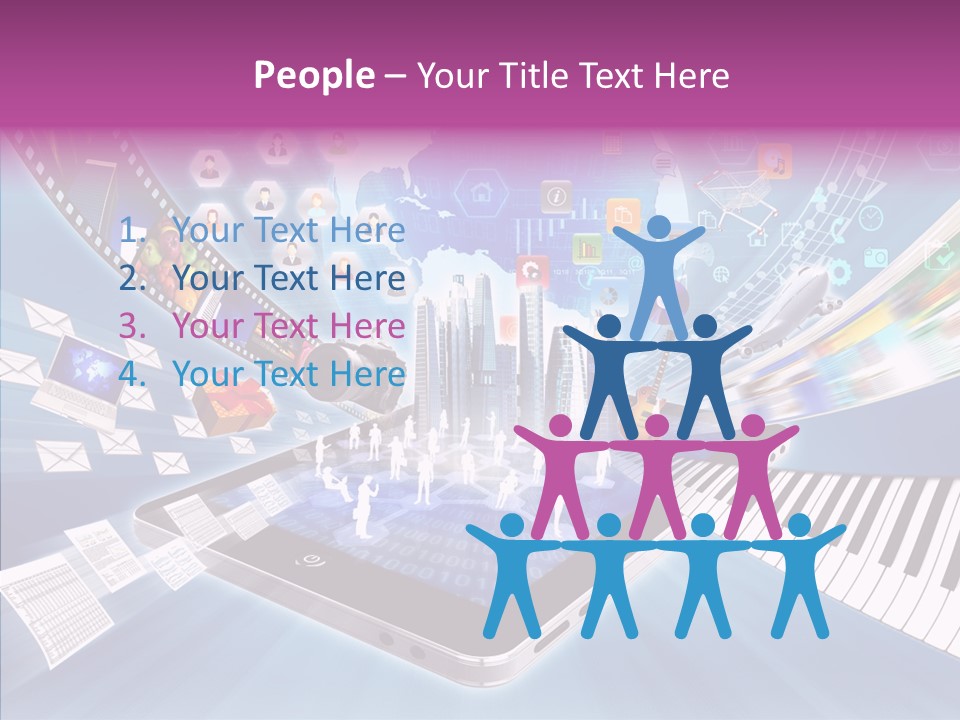 Business Worldwide Database PowerPoint Template