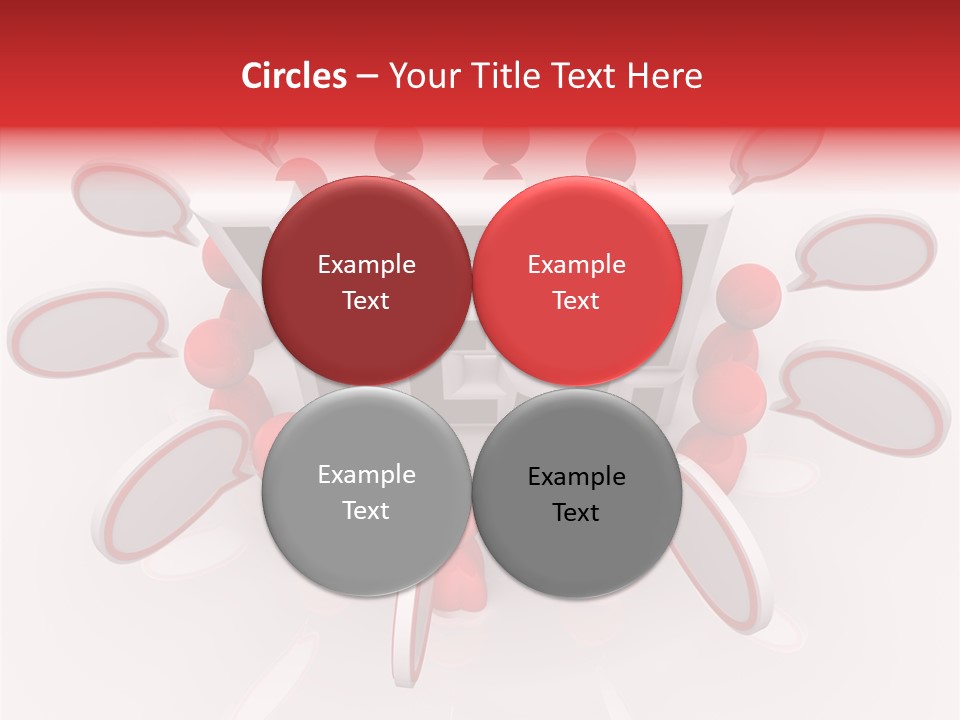 Students Bubbles Talk PowerPoint Template