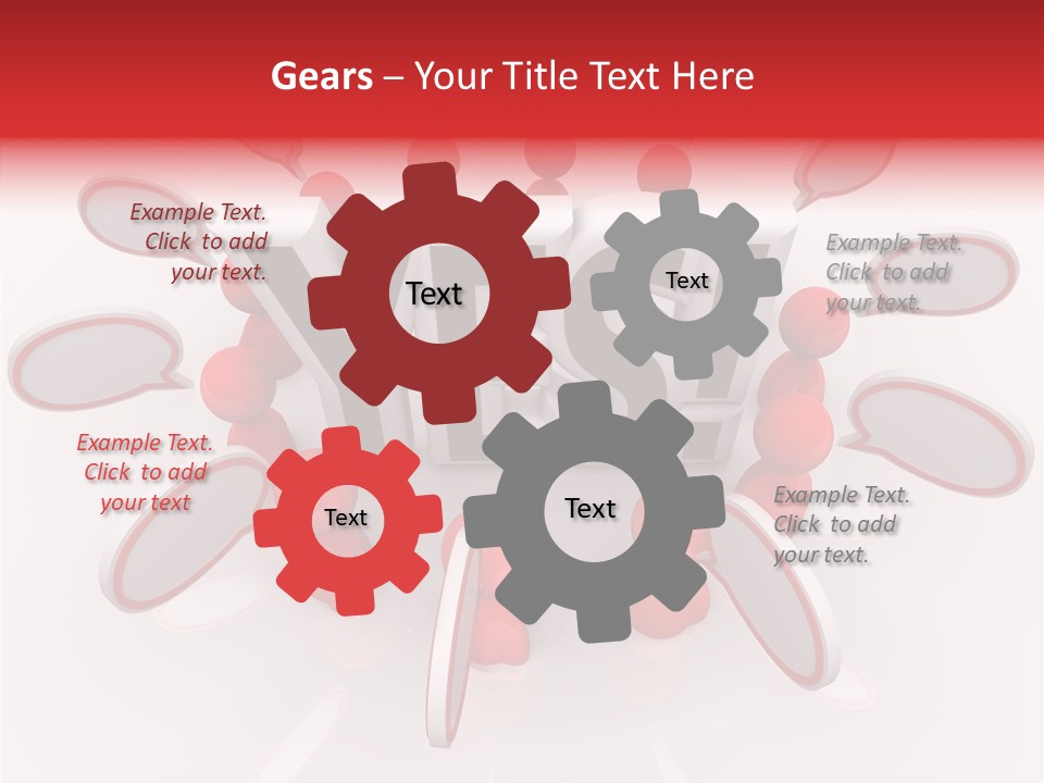 Students Bubbles Talk PowerPoint Template