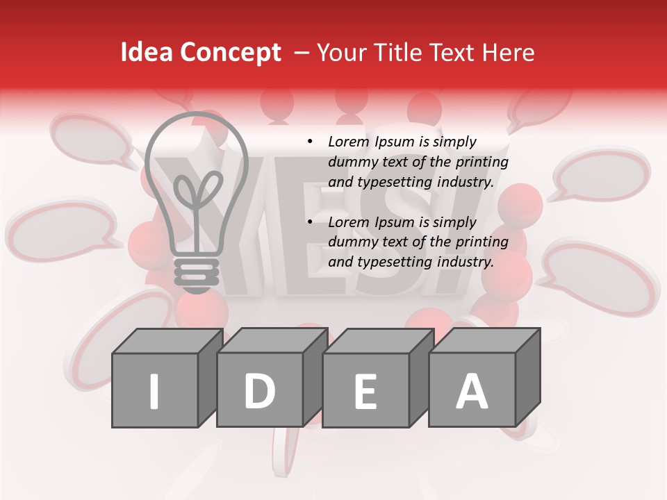 Students Bubbles Talk PowerPoint Template