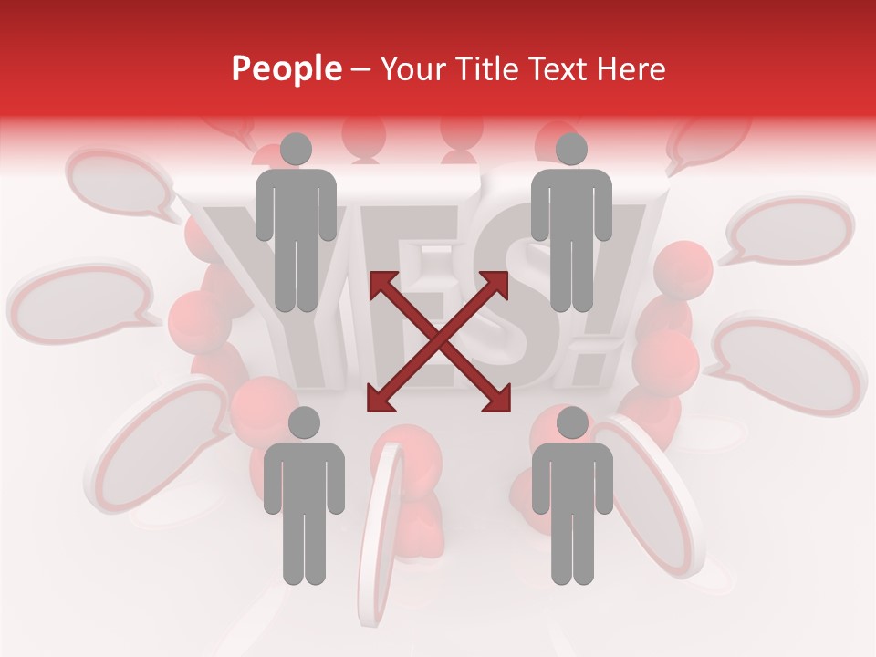 Students Bubbles Talk PowerPoint Template