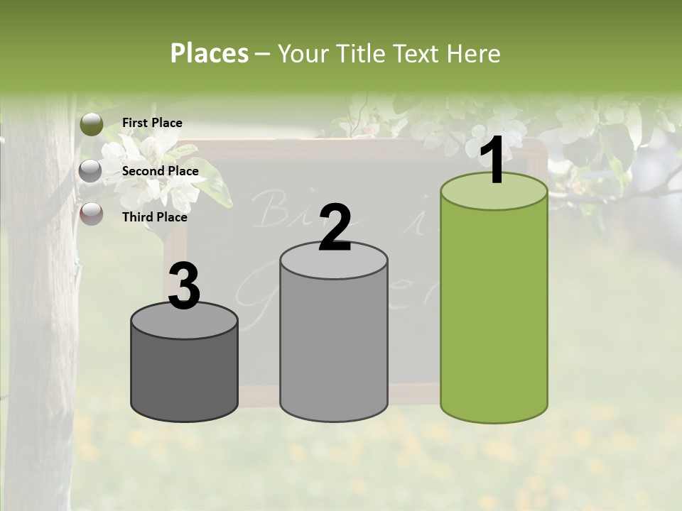 Schiefertafel Hobby Garten PowerPoint Template
