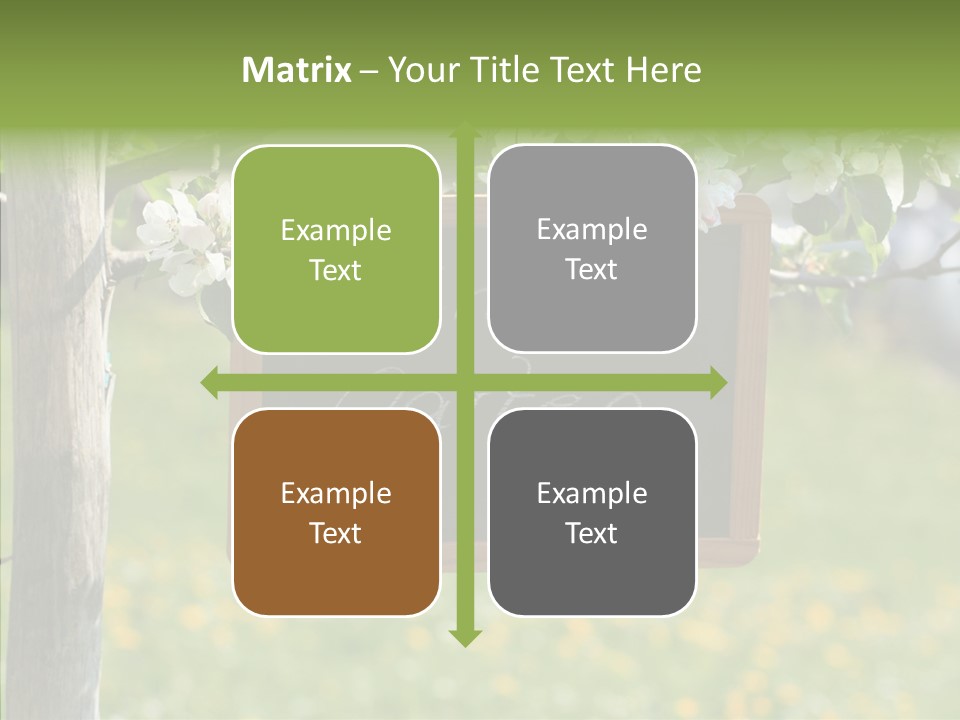 Schiefertafel Hobby Garten PowerPoint Template