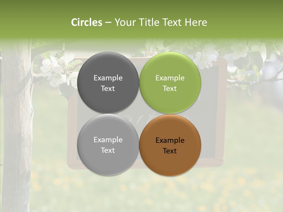 Schiefertafel Hobby Garten PowerPoint Template