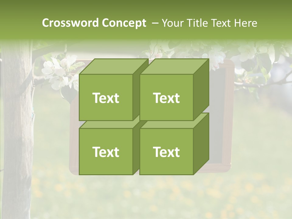 Schiefertafel Hobby Garten PowerPoint Template