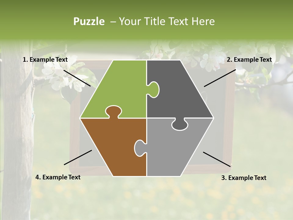 Schiefertafel Hobby Garten PowerPoint Template